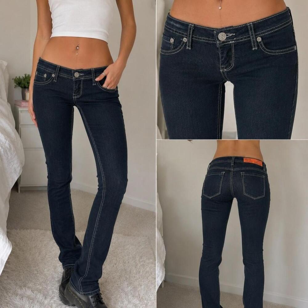 Dark wash ultra low rise jeggings by Brazil 💙